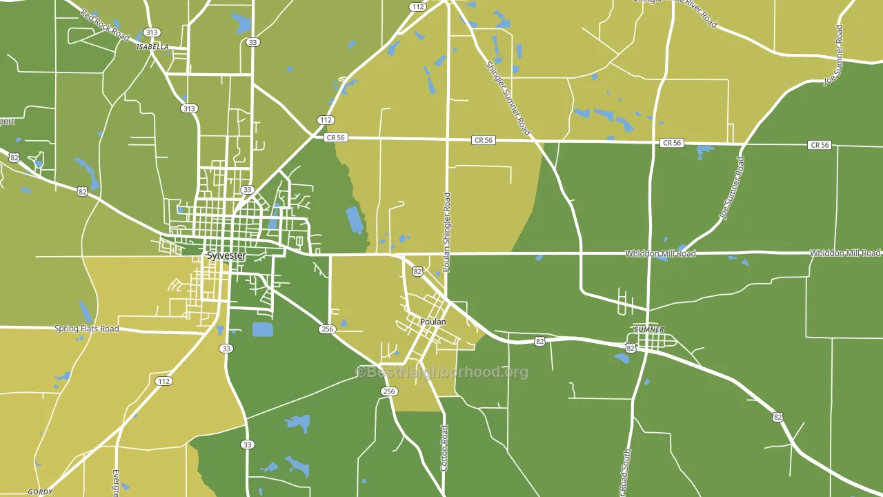 31781, GA block-group voter-turnout map