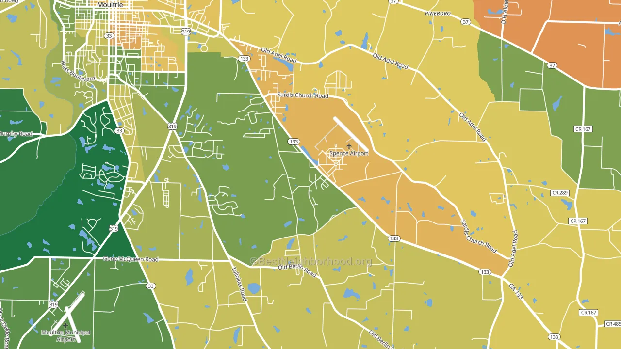 31788, GA block-group voter-turnout map
