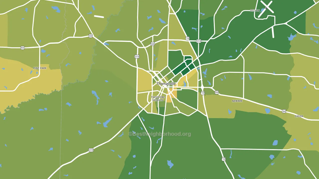 31792, GA block-group voter-turnout map