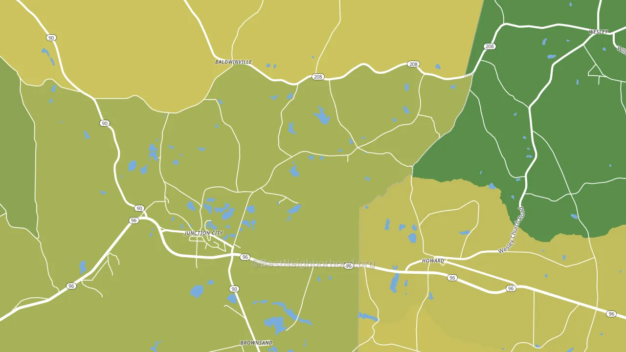 31812, GA block-group voter-turnout map