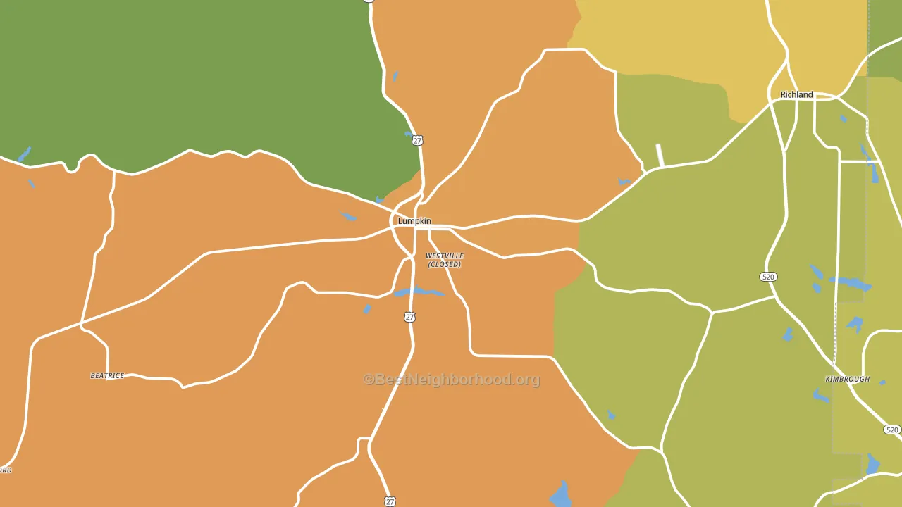 31815, GA block-group voter-turnout map