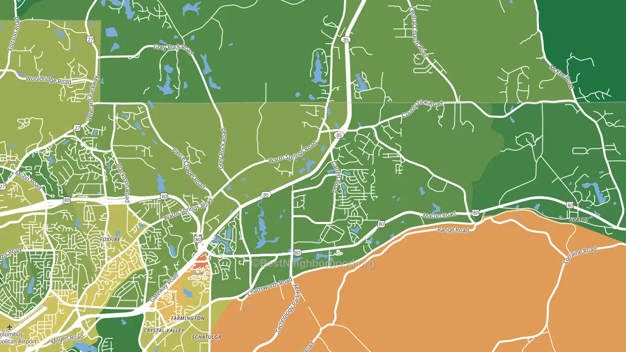 31820, GA block-group voter-turnout map