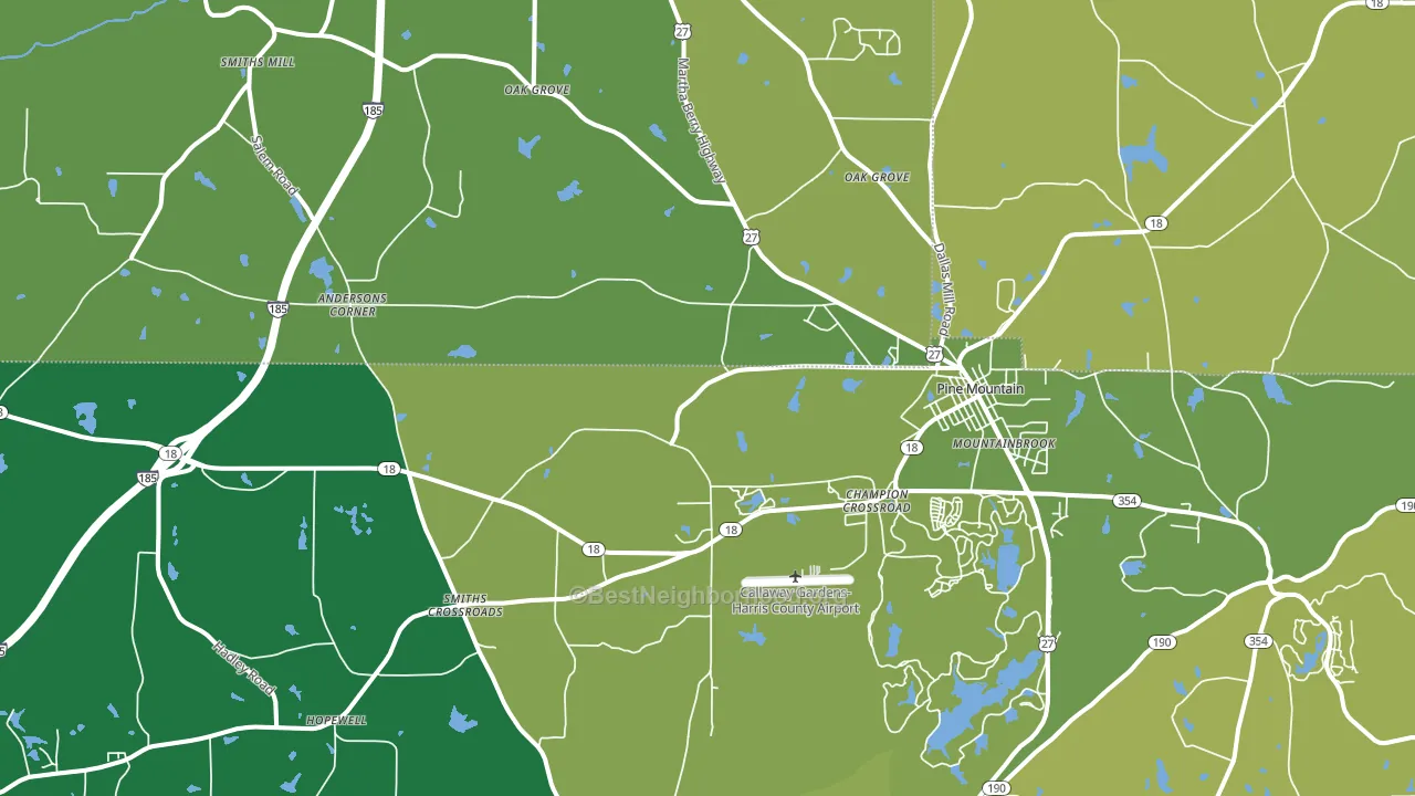 31822, GA block-group voter-turnout map