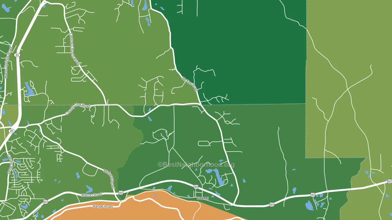 31829, GA block-group voter-turnout map