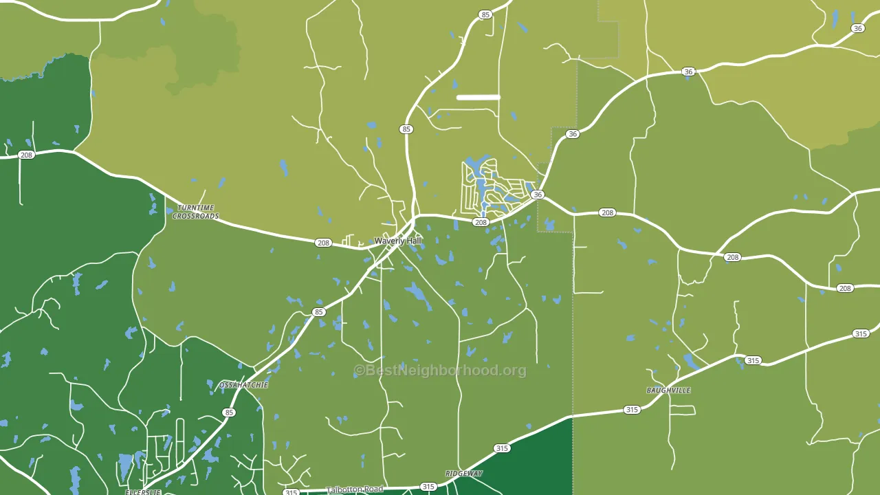 31831, GA block-group voter-turnout map