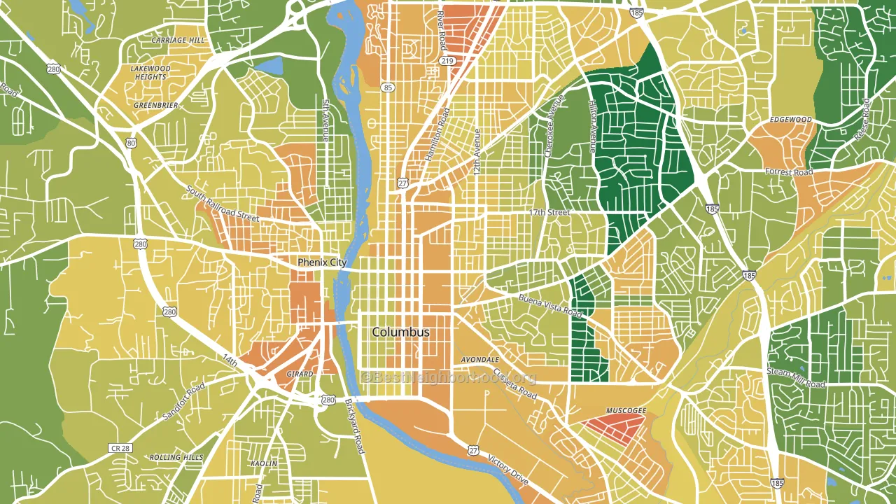 31901, GA block-group voter-turnout map