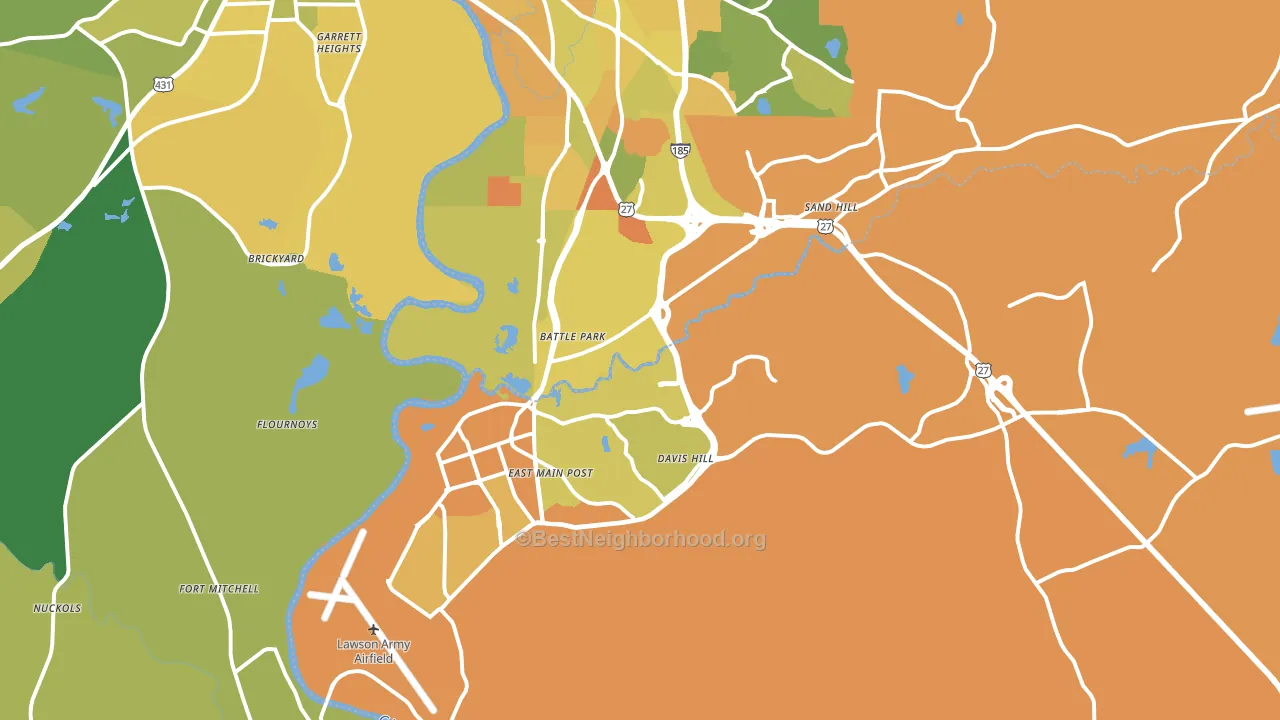 31905, GA block-group voter-turnout map