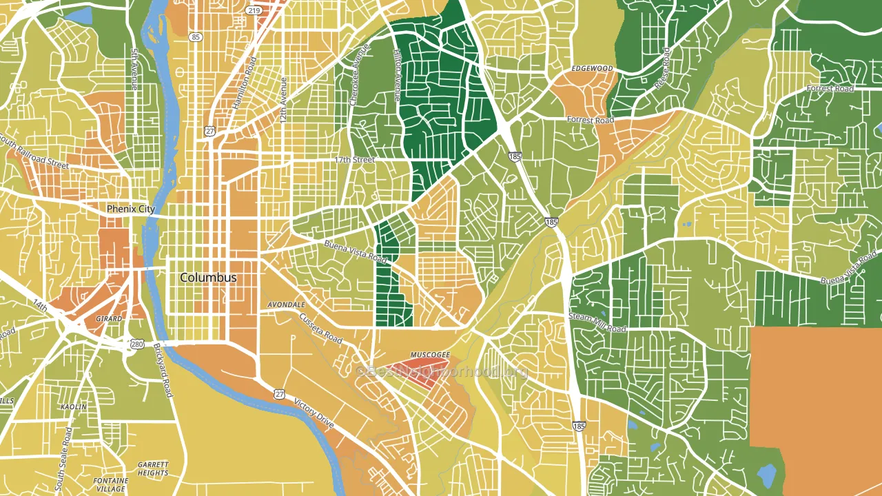 31906, GA block-group voter-turnout map