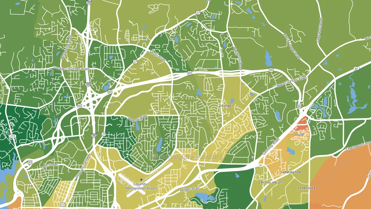 31909, GA block-group voter-turnout map