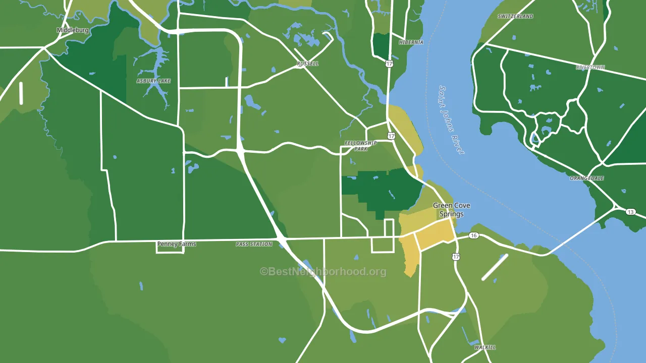 32043, FL block-group voter-turnout map