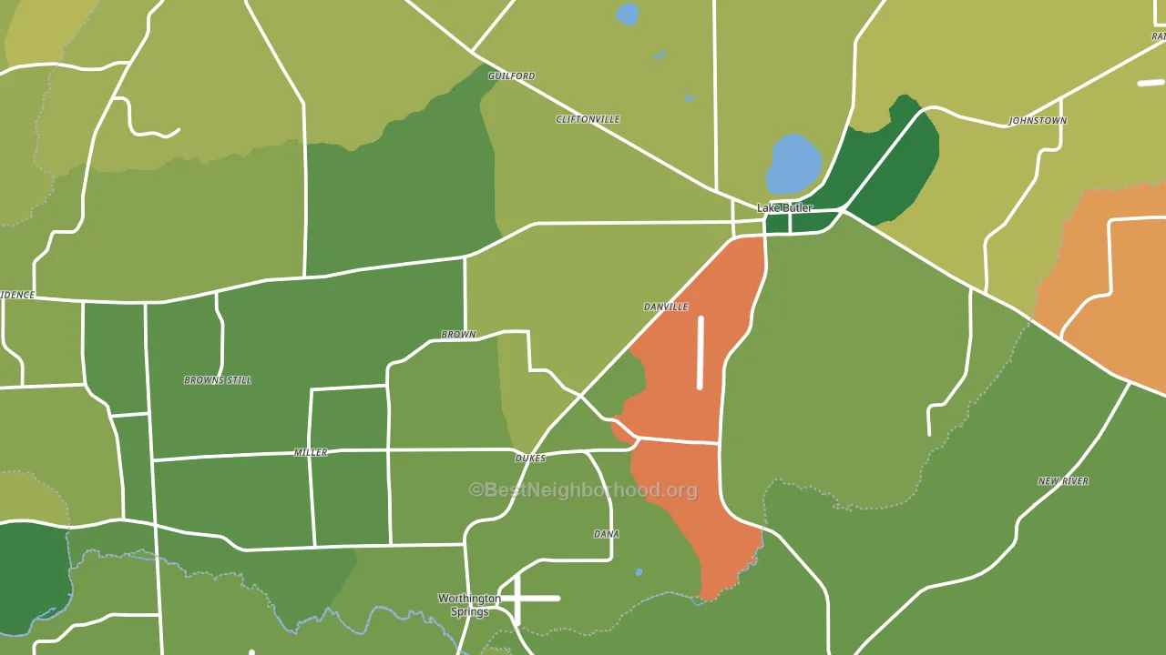 32054, FL block-group voter-turnout map