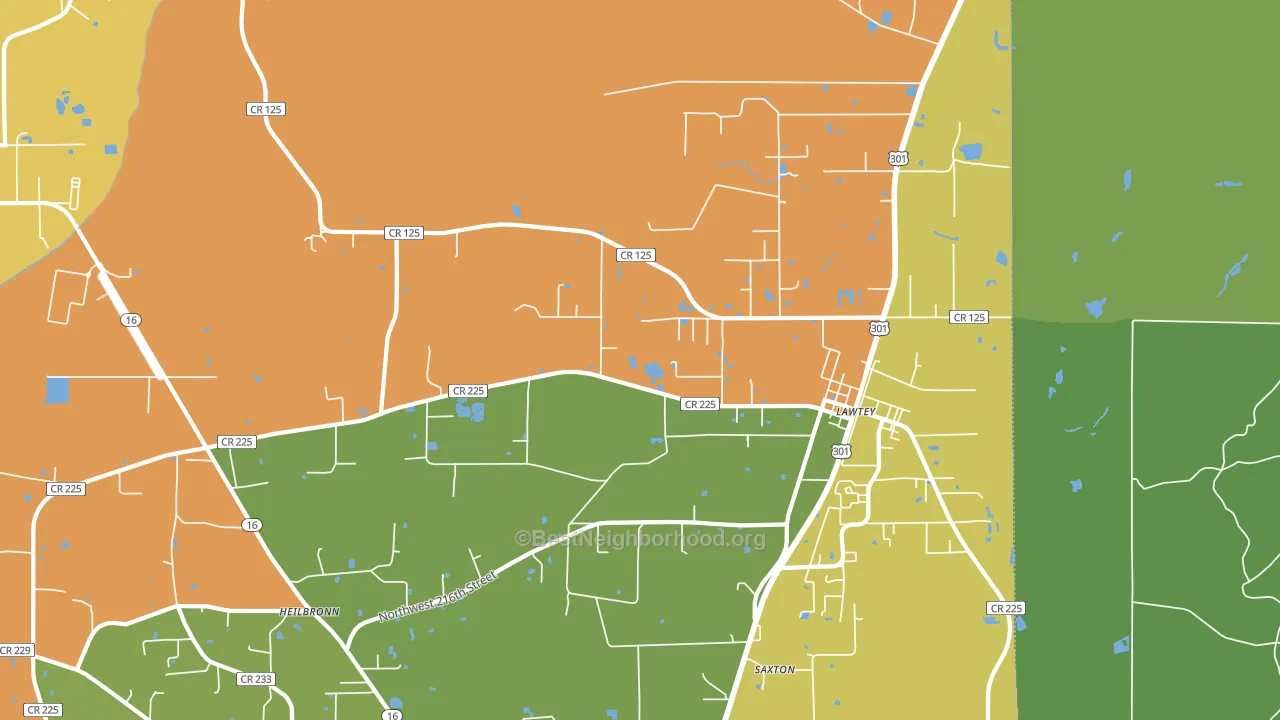32058, FL block-group voter-turnout map