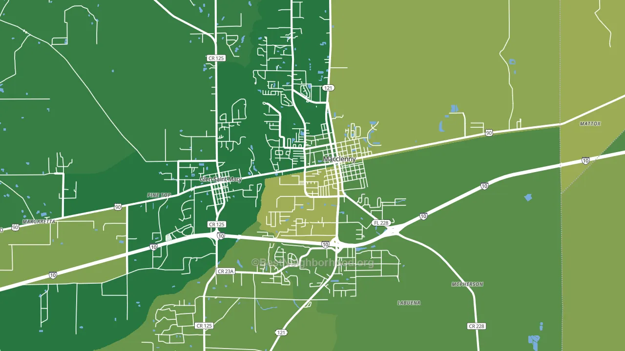 32063, FL block-group voter-turnout map