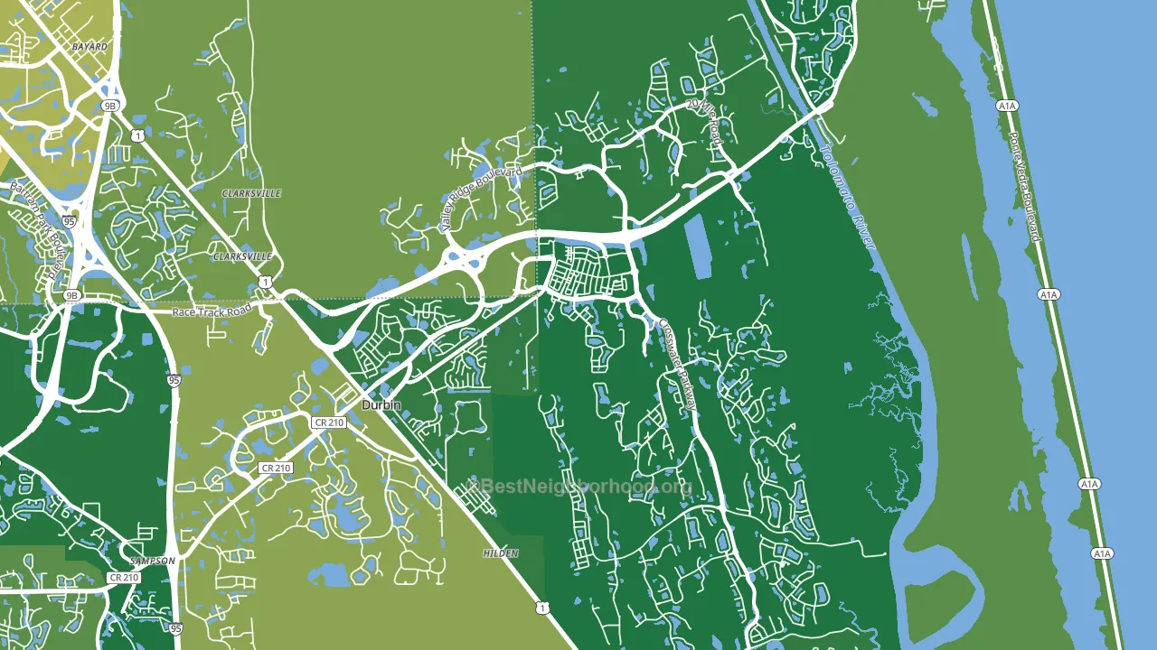 32081, FL block-group voter-turnout map