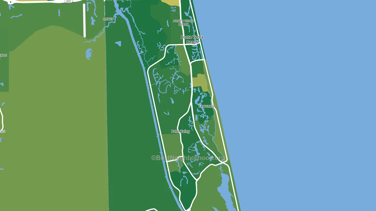 32082, FL block-group voter-turnout map