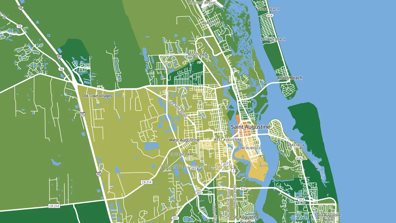 32084, FL block-group voter-turnout map
