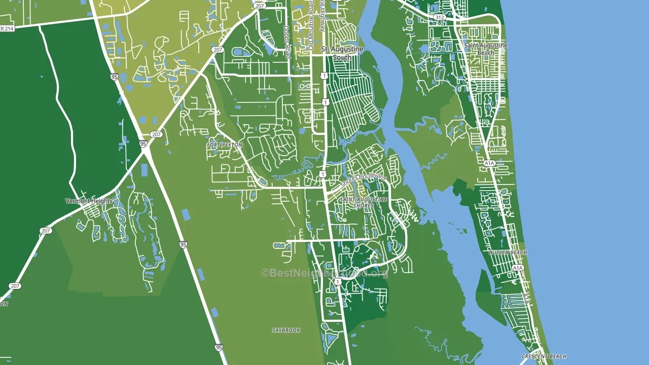 32086, FL block-group voter-turnout map
