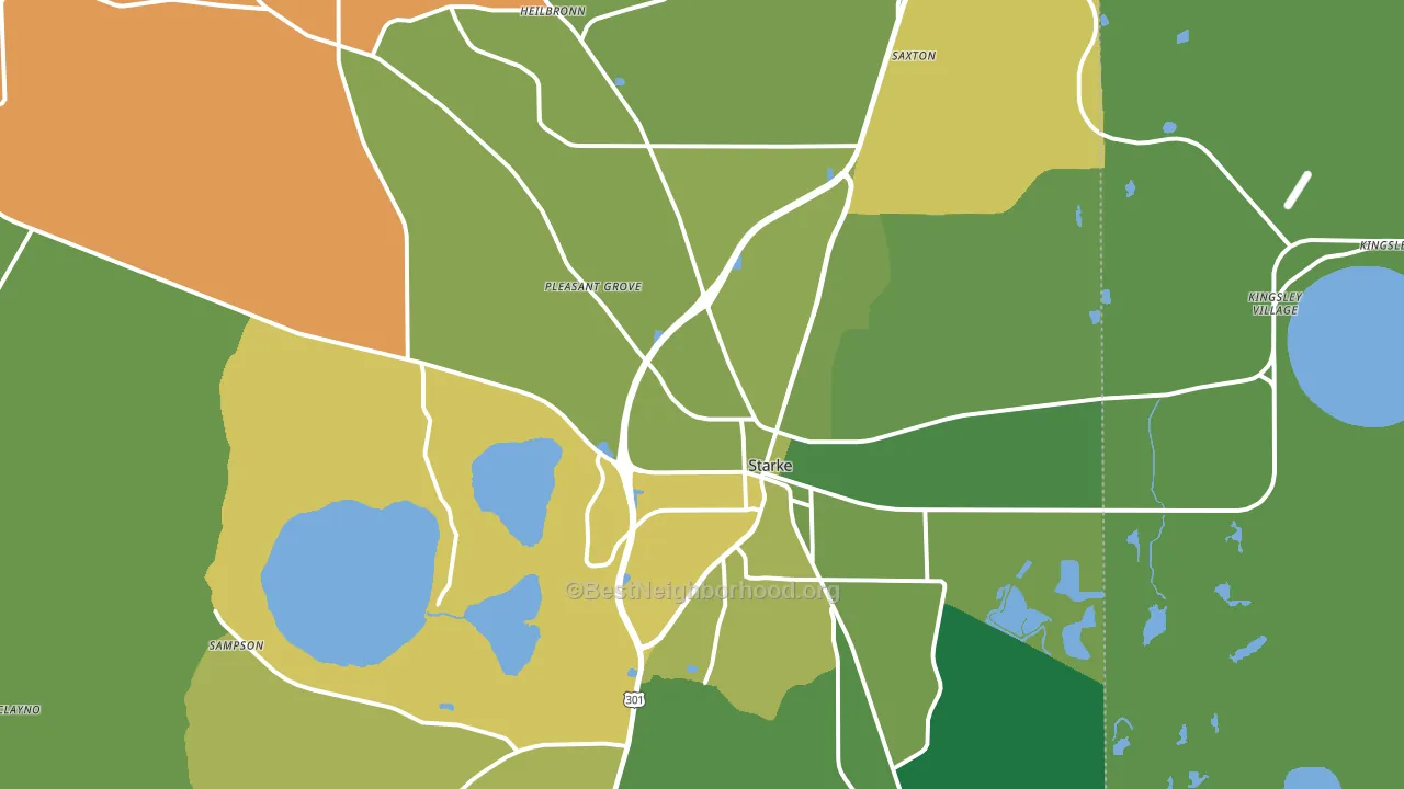 32091, FL block-group voter-turnout map