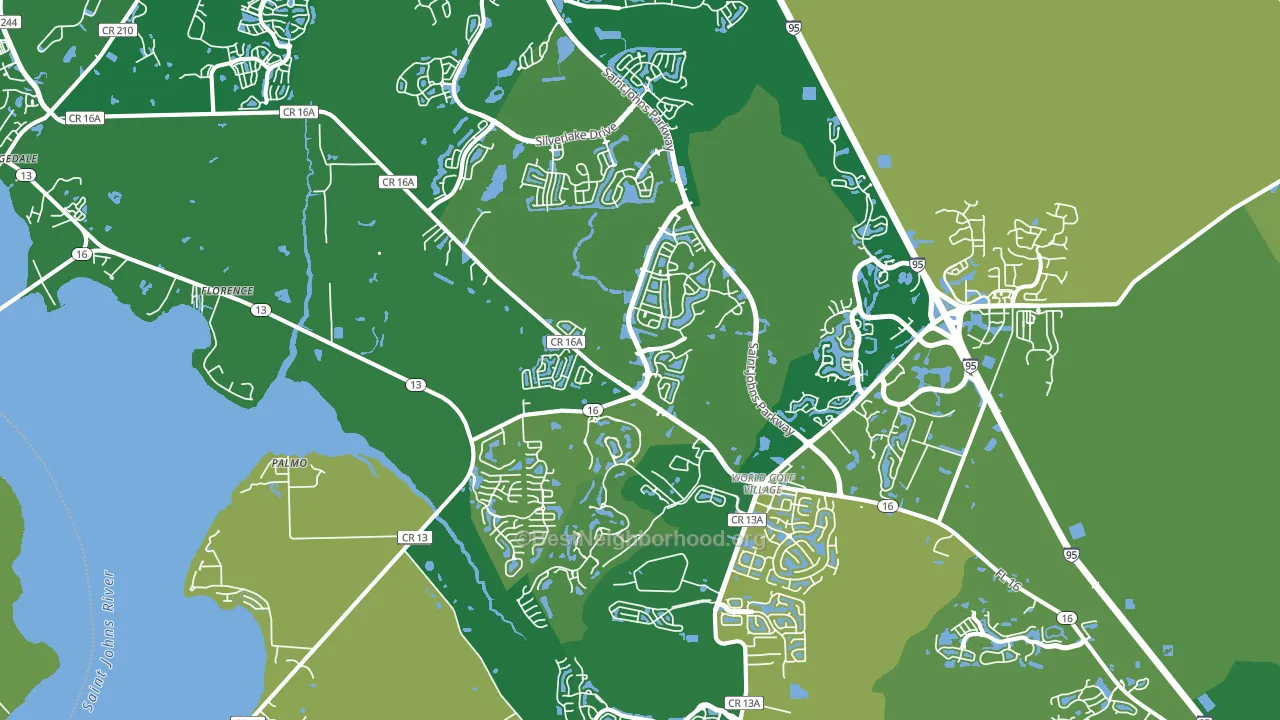 32092, FL block-group voter-turnout map
