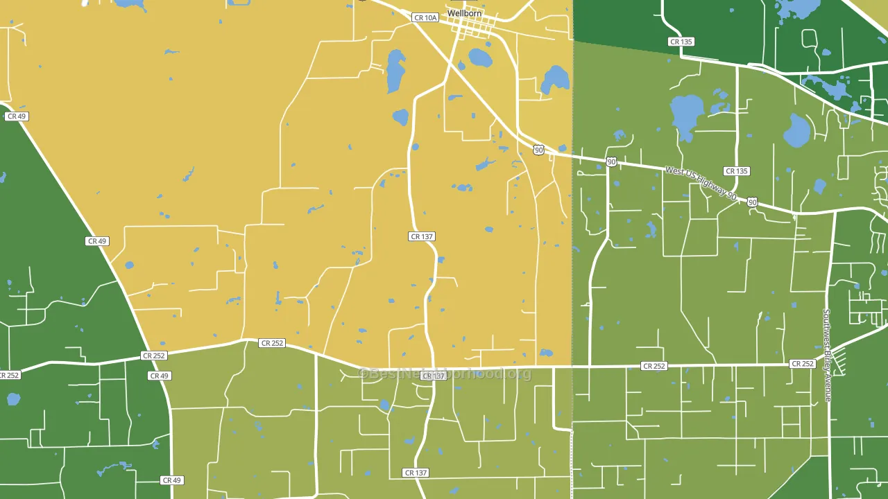 32094, FL block-group voter-turnout map