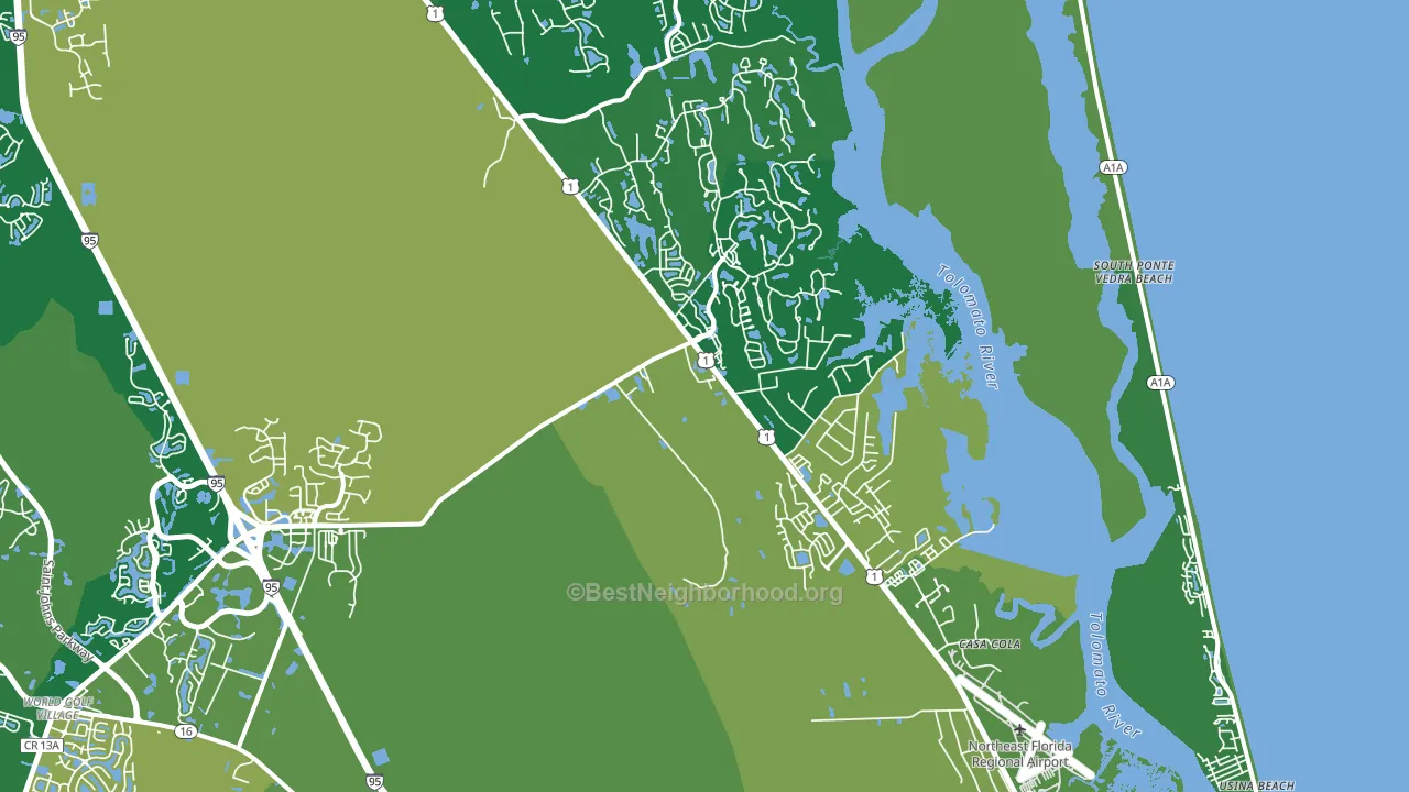 32095, FL block-group voter-turnout map