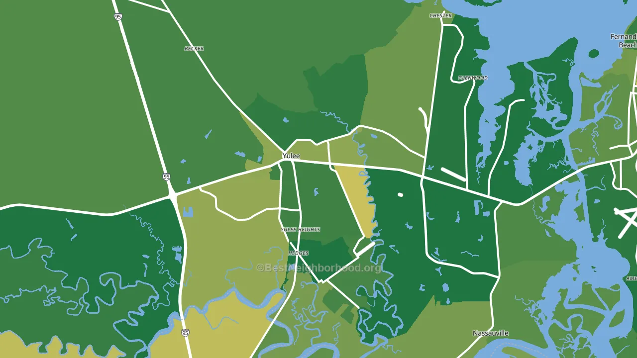 32097, FL block-group voter-turnout map