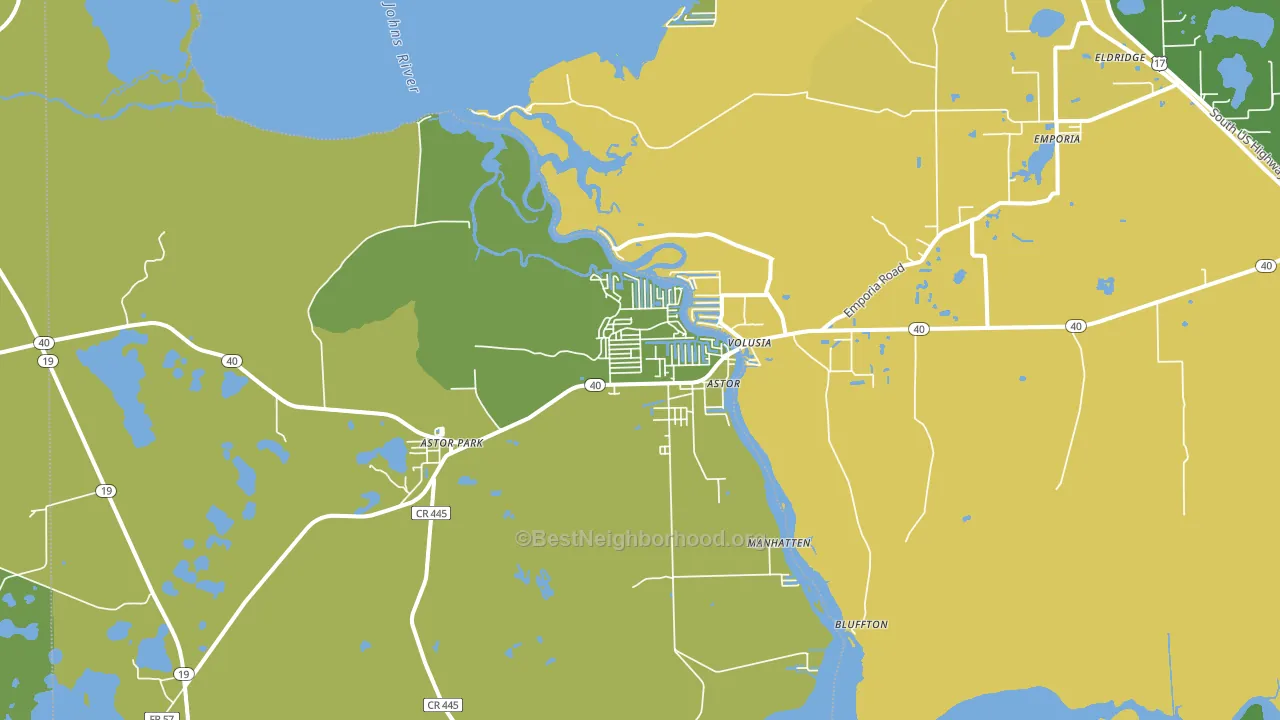 32102, FL block-group voter-turnout map