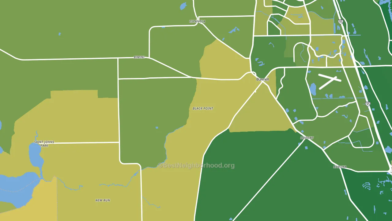32110, FL block-group voter-turnout map