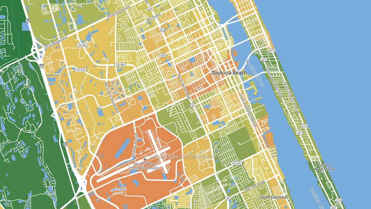 32114, FL block-group voter-turnout map