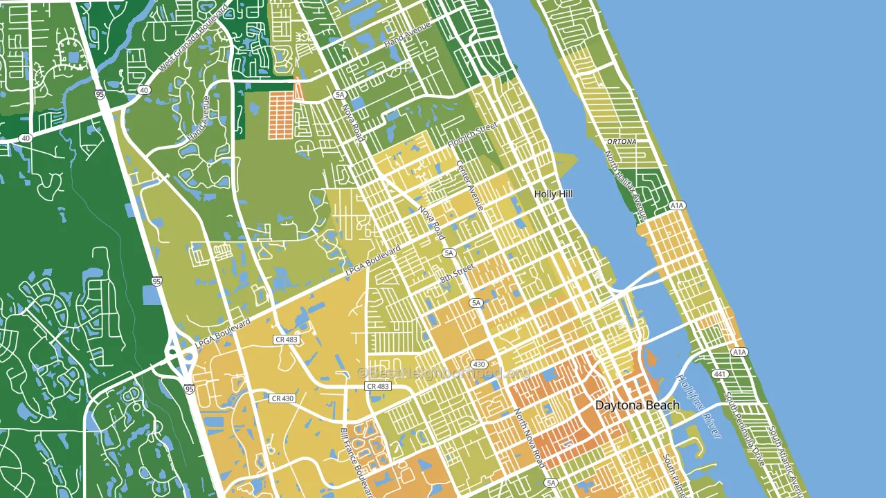32117, FL block-group voter-turnout map