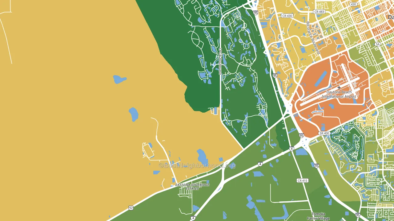 32124, FL block-group voter-turnout map