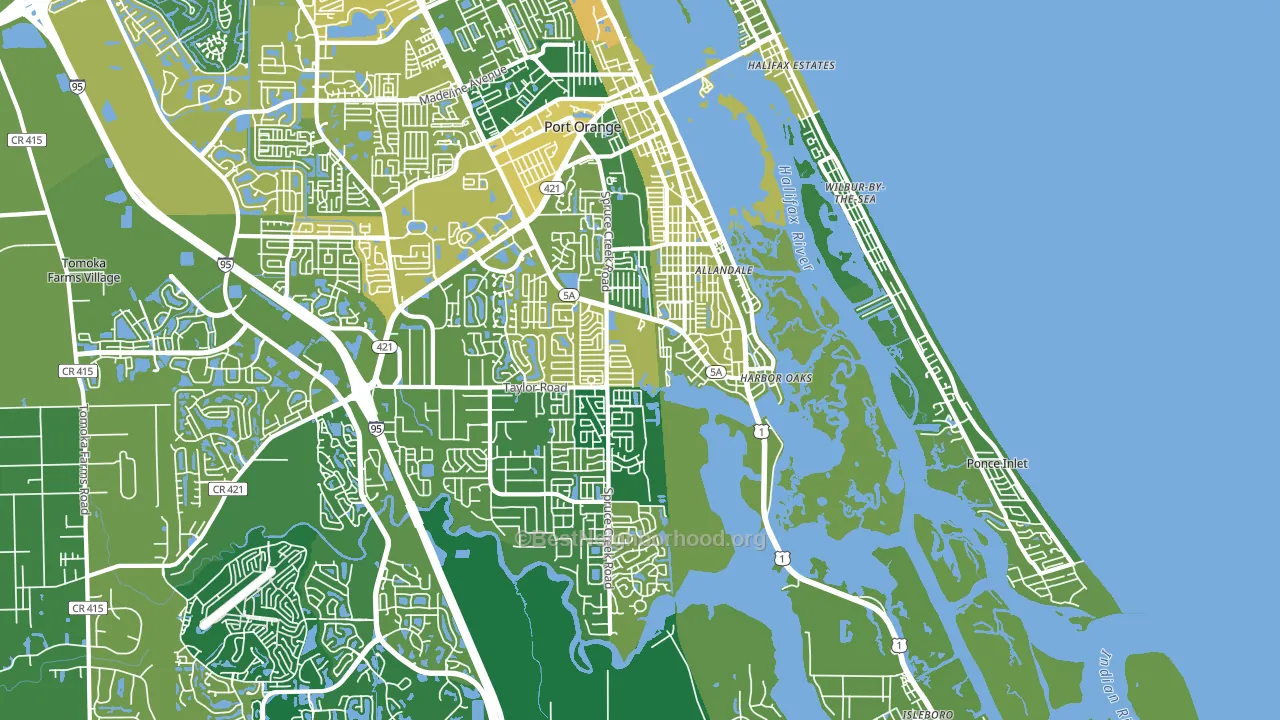 32127, FL block-group voter-turnout map
