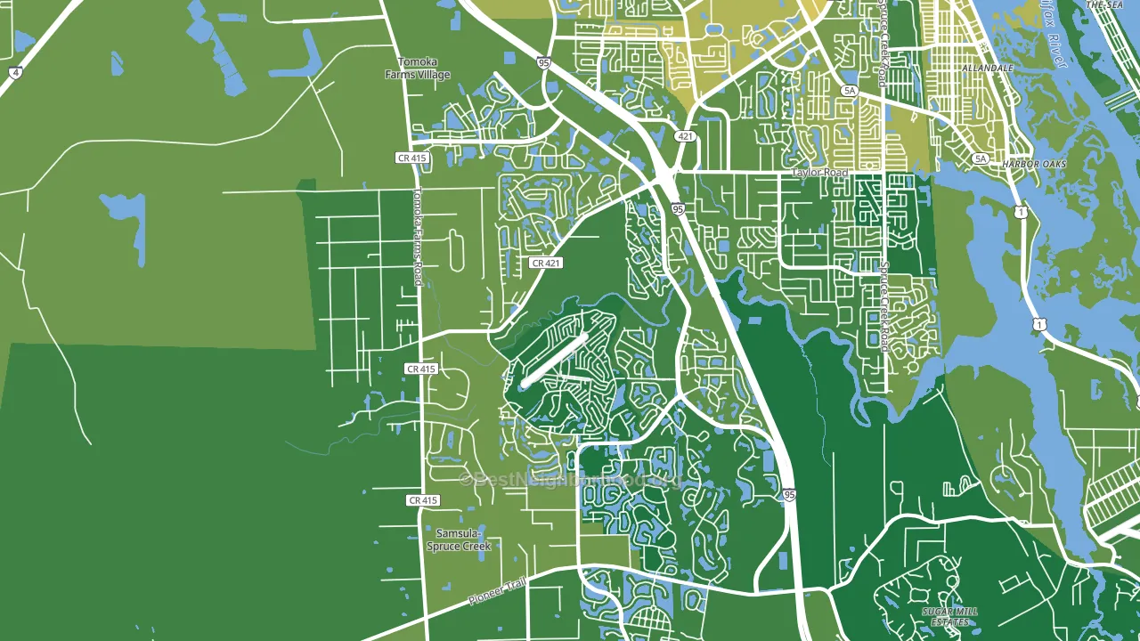 32128, FL block-group voter-turnout map