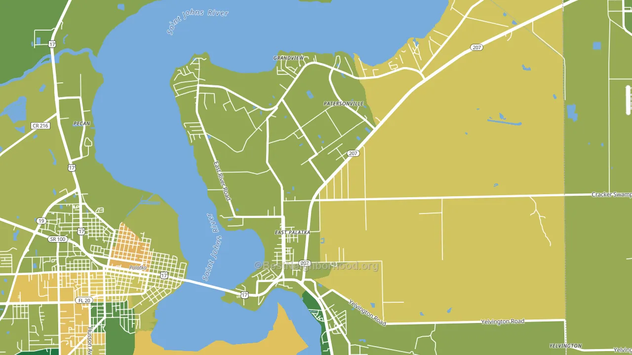 32131, FL block-group voter-turnout map