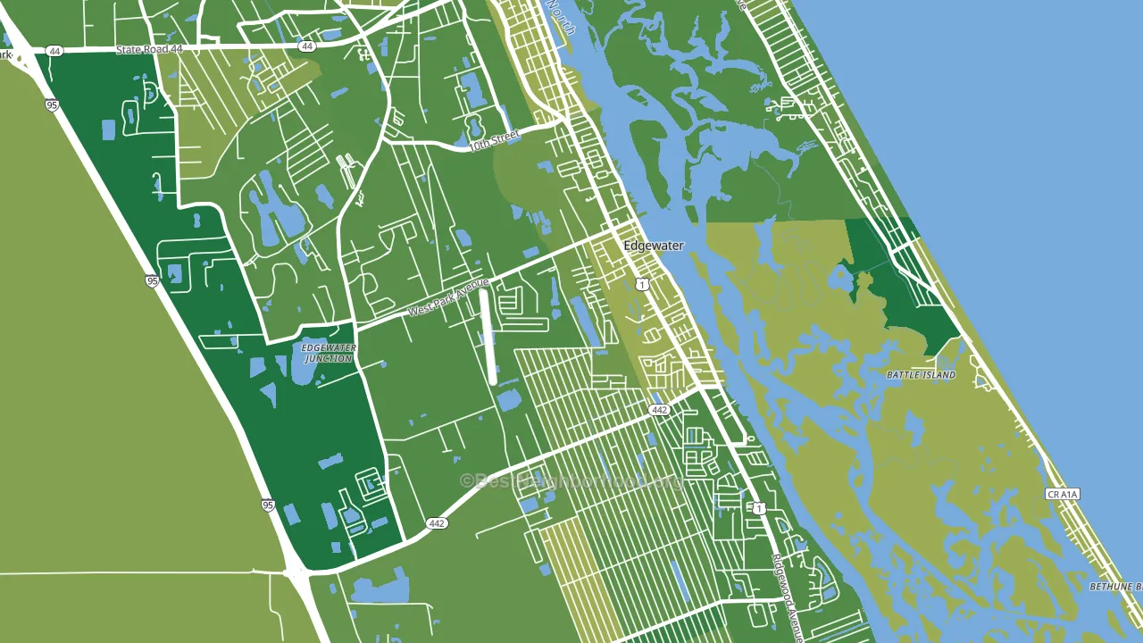 32132, FL block-group voter-turnout map