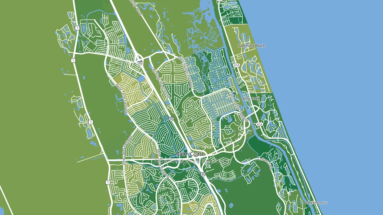 32137, FL block-group voter-turnout map