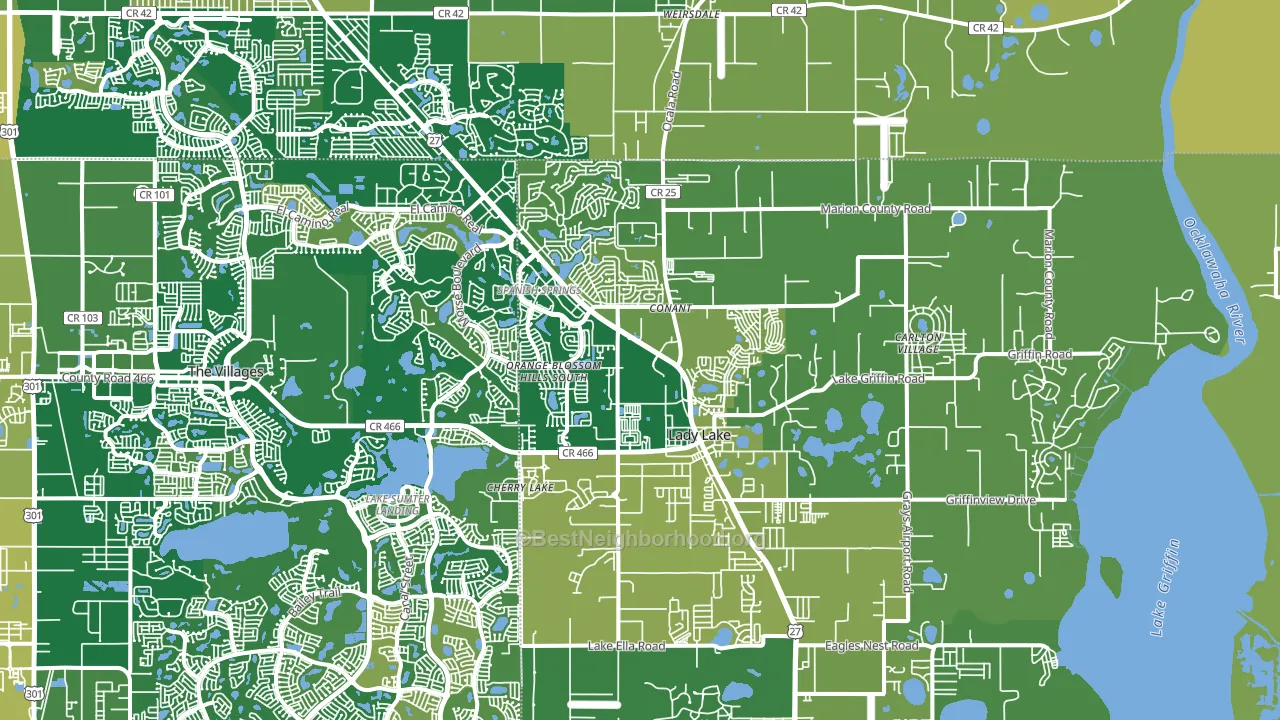 32159, FL block-group voter-turnout map