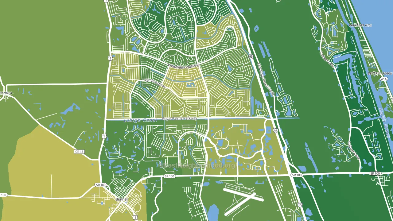 32164, FL block-group voter-turnout map