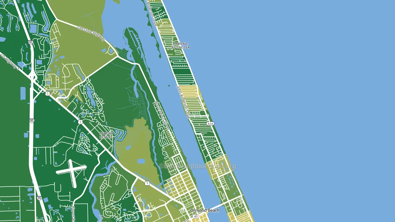 32176, FL block-group voter-turnout map
