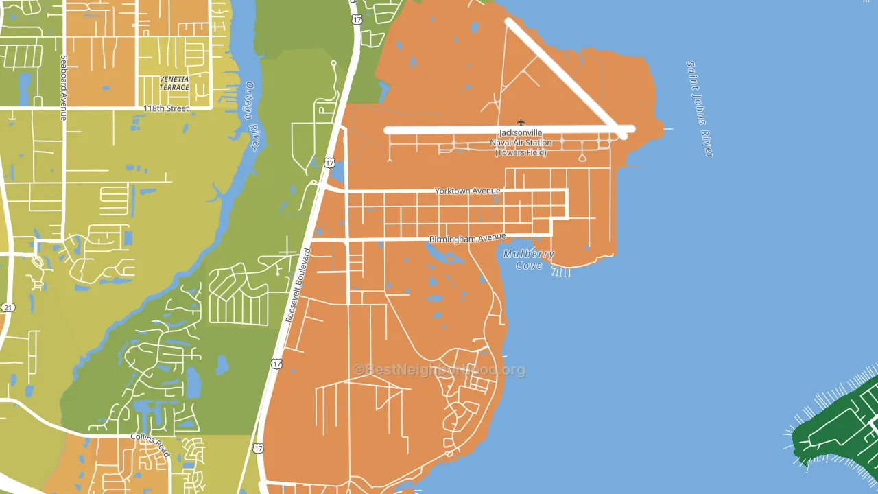 32212, FL block-group voter-turnout map