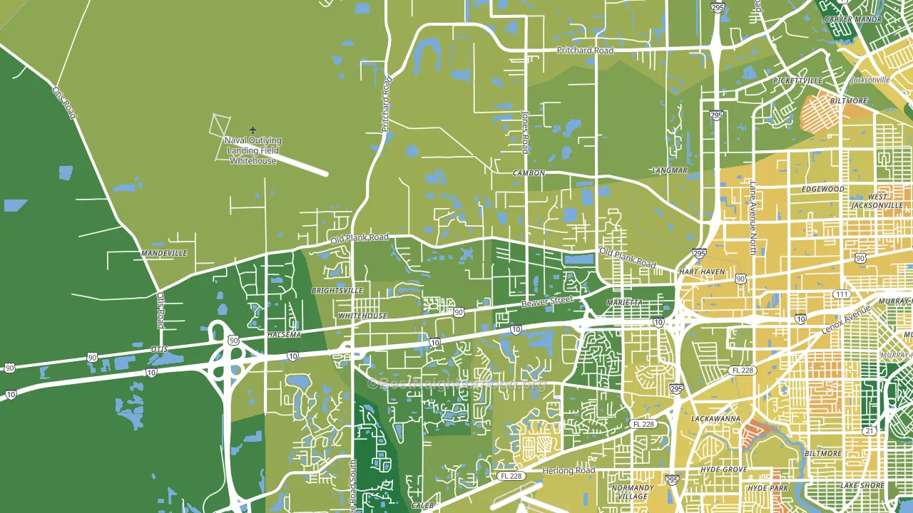 32220, FL block-group voter-turnout map