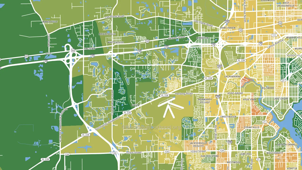 32221, FL block-group voter-turnout map