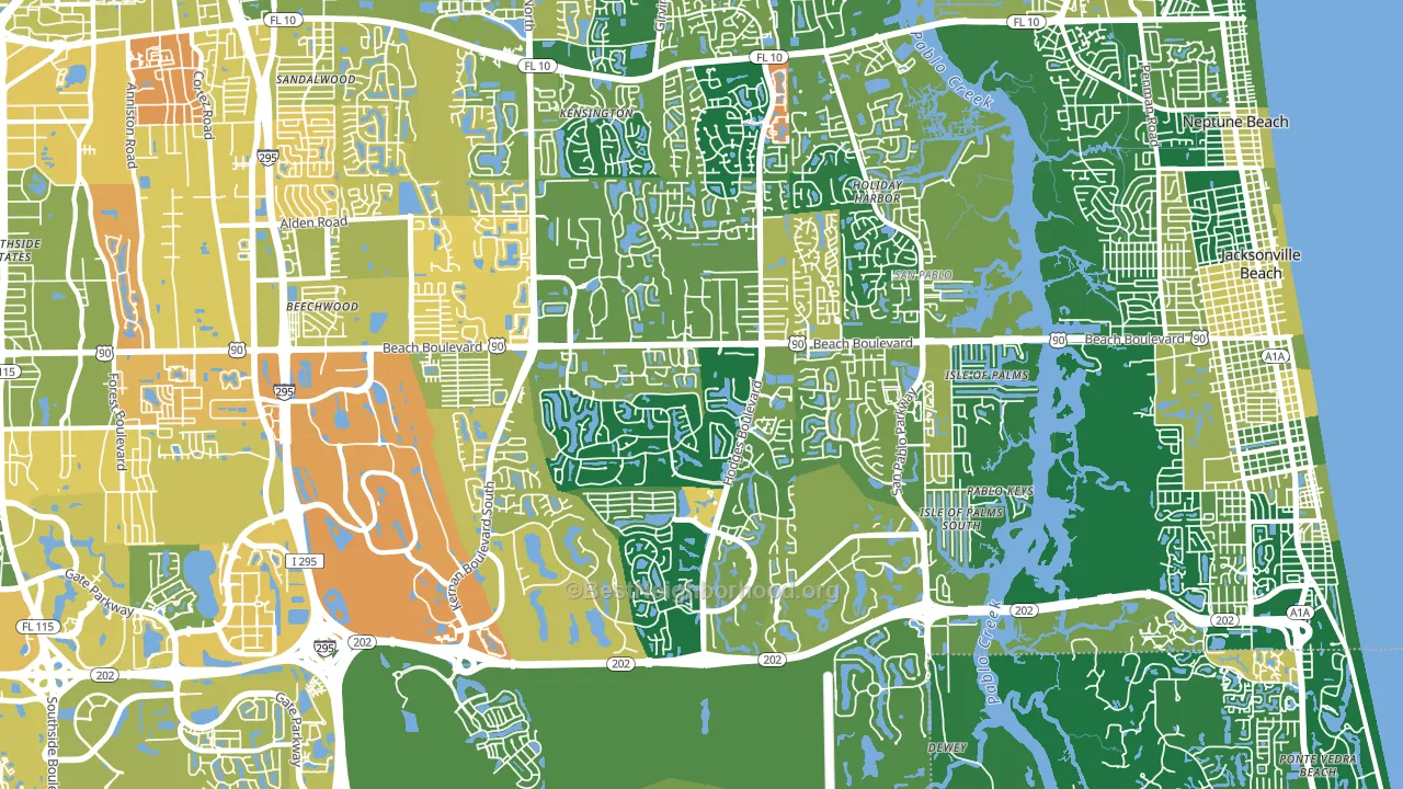 32224, FL block-group voter-turnout map