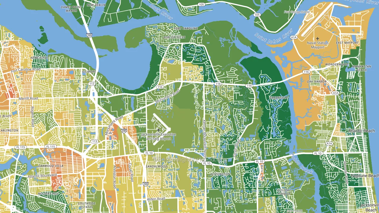 32225, FL block-group voter-turnout map