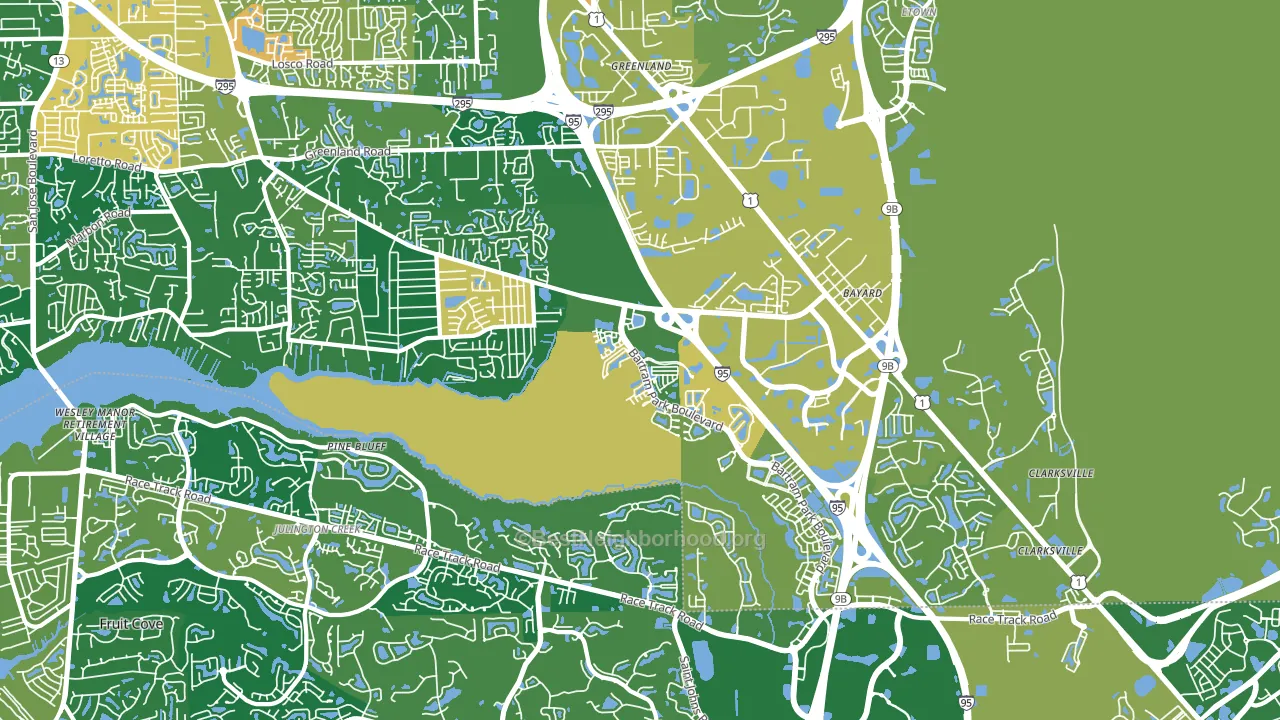 32258, FL block-group voter-turnout map