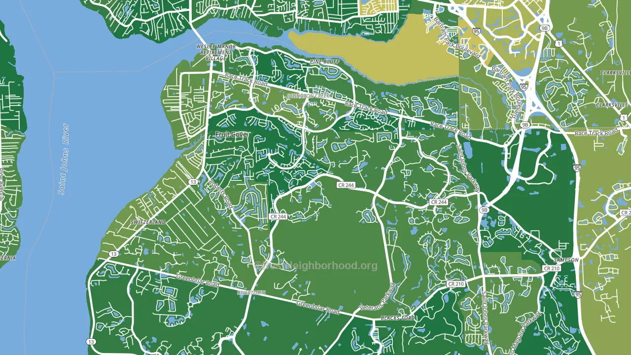32259, FL block-group voter-turnout map