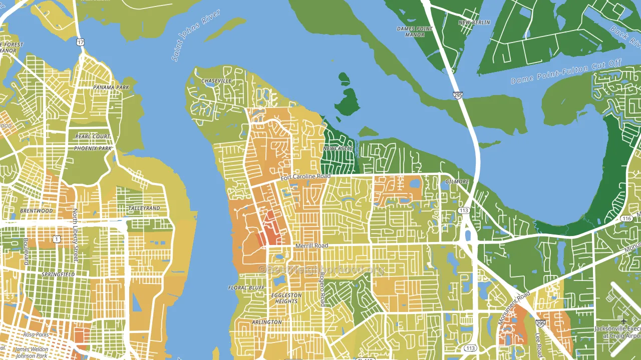32277, FL block-group voter-turnout map