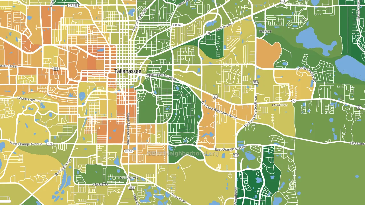 32301, FL block-group voter-turnout map