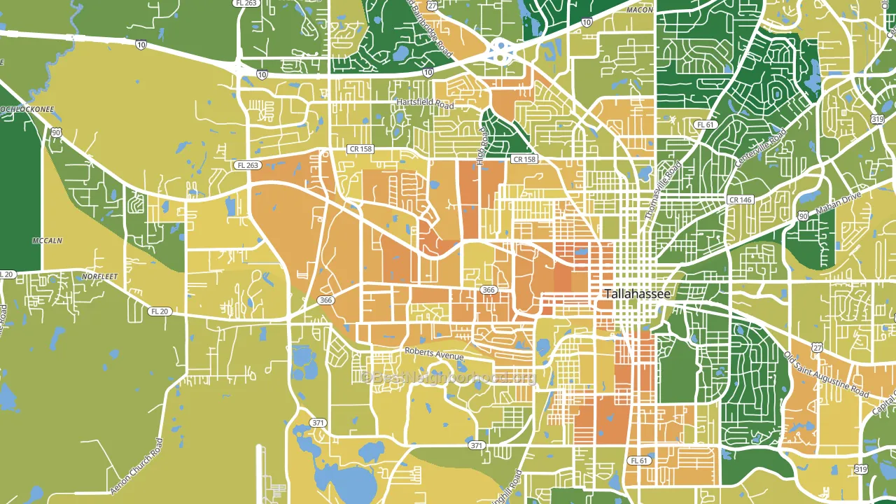 32304, FL block-group voter-turnout map