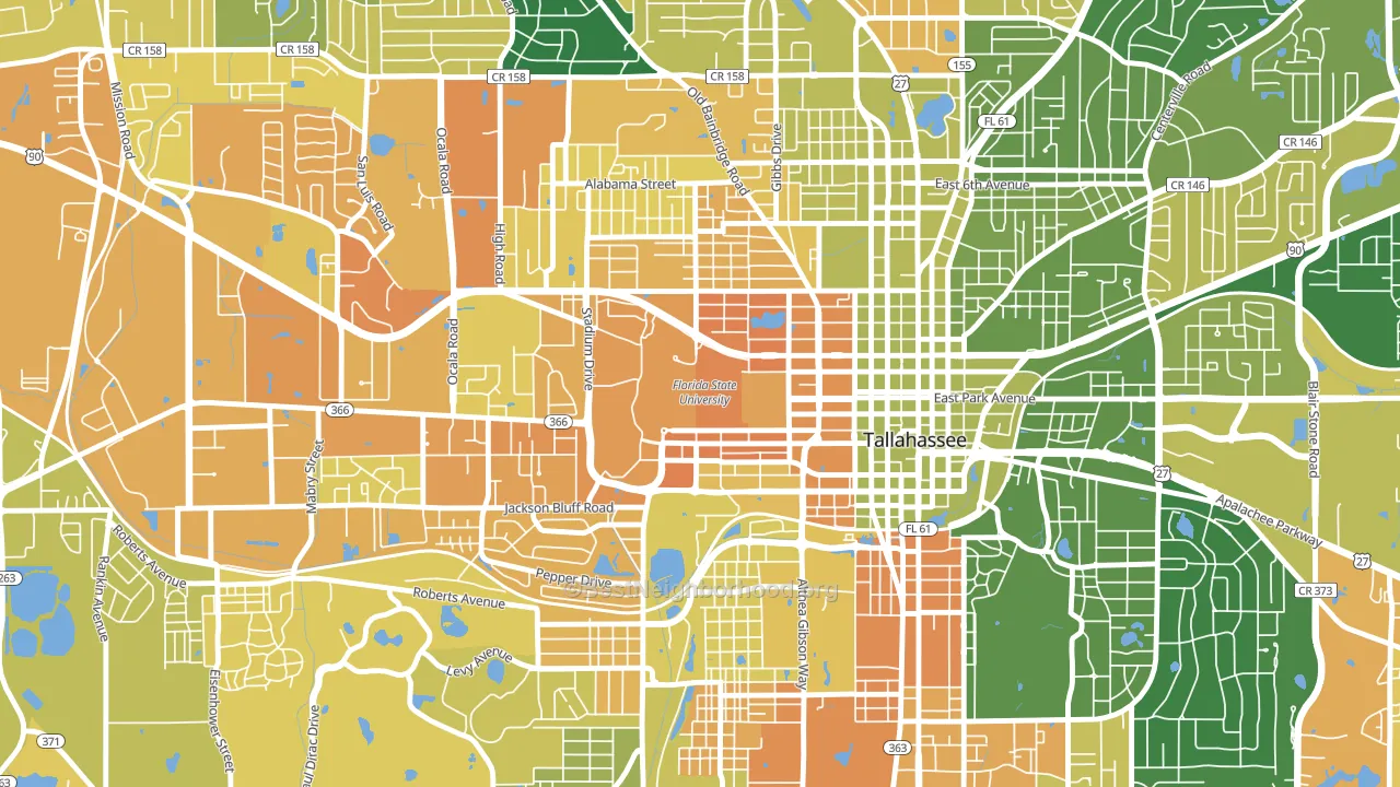 32306, FL block-group voter-turnout map